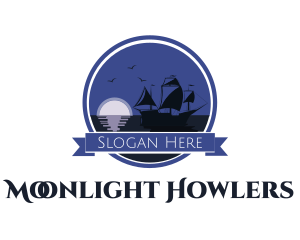 Midnight Galleon Sea logo design