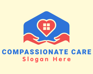 House Care Heart logo design