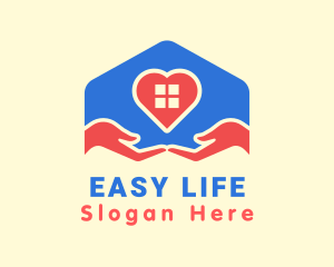 House Care Heart logo design