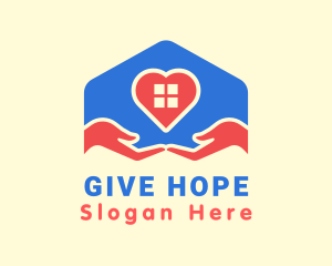 House Care Heart logo design
