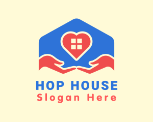 House Care Heart logo design