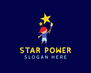 Painter Boy Stars logo design