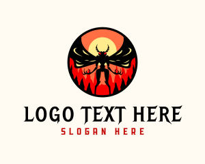 Mothman Creature Cryptid logo