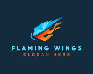 Ice Fire Cooling Ventilation logo design