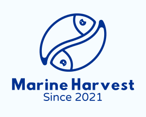Blue Pisces Fish logo