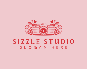 Floral Camera Studio logo design