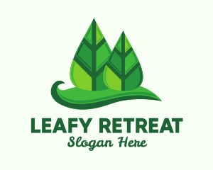 Green Forest Leaves  logo design