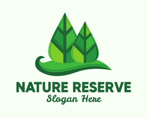 Green Forest Leaves  logo design