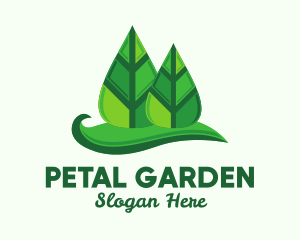 Green Forest Leaves  logo design