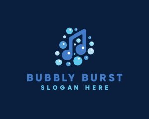 Musical Note Bubbles logo design