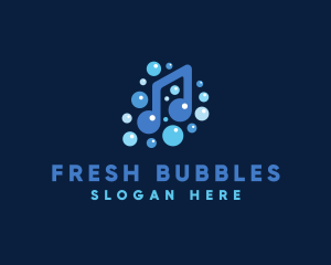 Musical Note Bubbles logo design