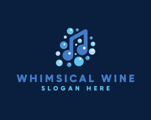 Musical Note Bubbles logo design