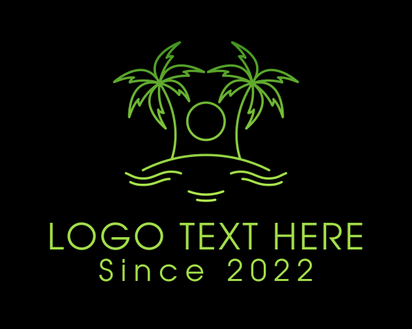 Tropical Beach Island logo