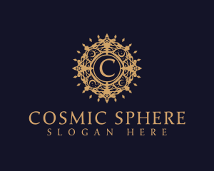 Luxury Cosmic Moon Ornament logo design