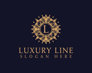 Luxury Cosmic Moon Ornament logo design