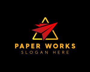 Logistics Paper Plane logo design