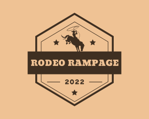 Western Rodeo Cowboy logo design