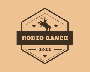 Western Rodeo Cowboy logo design