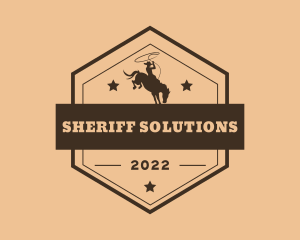 Western Rodeo Cowboy logo design