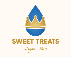 Water Droplet Crown logo