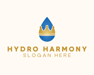 Water Droplet Crown logo