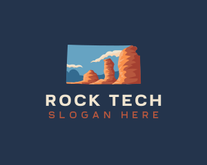 Kansas Monument Rock logo design