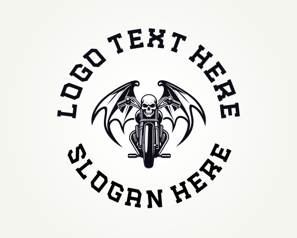 Skull Motorcycle Wings logo