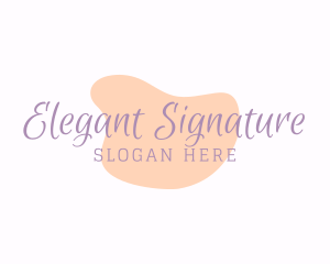 Signature Pastel Wordmark logo design