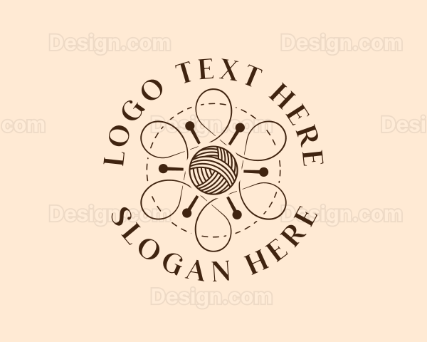 Yarn Knitting Thread Logo