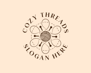 Yarn Knitting Thread logo design