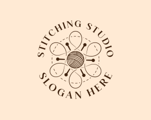 Yarn Knitting Thread logo design