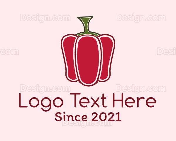 Minimalist Bell Pepper Logo