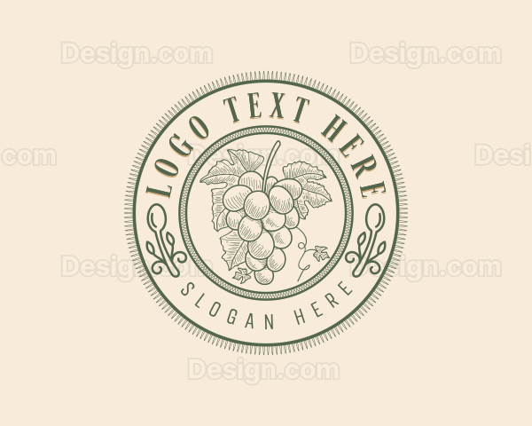 Organic Grapes Vineyard Logo