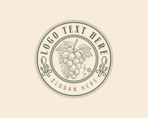 Organic Grapes Vineyard Logo