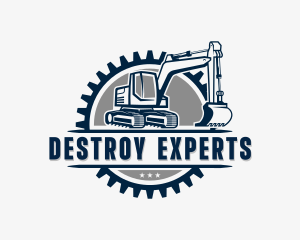 Industrial Demolition Excavator logo design