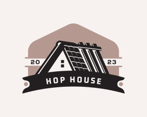 House Roof Construction Renovation logo design