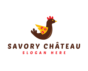 Chicken Pizza Wing logo design