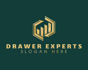 Arrow Chart Marketing logo design