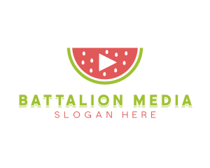 Watermelon Media Player logo design