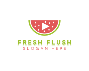 Watermelon Media Player logo design