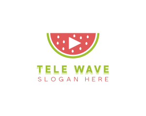 Watermelon Media Player logo design