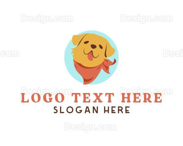 Cute Dog Scarf Logo