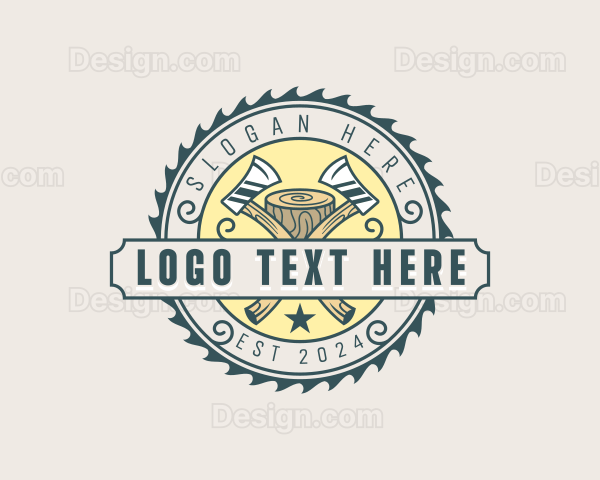 Wooden Axe Saw Logo