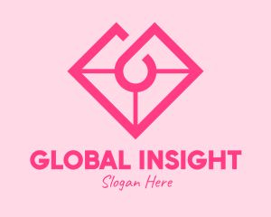 Pink Heart Gemstone logo