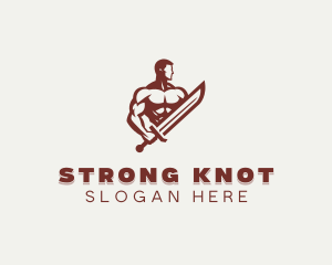 Strong Male Sword logo design