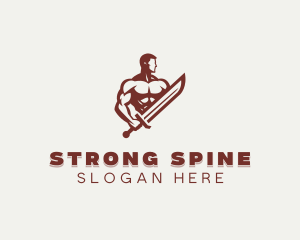 Strong Male Sword logo design