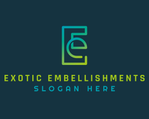 Generic Gradient Letter E logo design