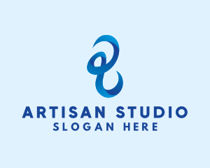 Ribbon Scribble Studio logo design