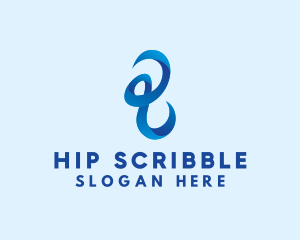 Ribbon Scribble Studio logo design