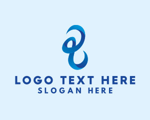 Twitter - Abstract 3D Scribble logo design